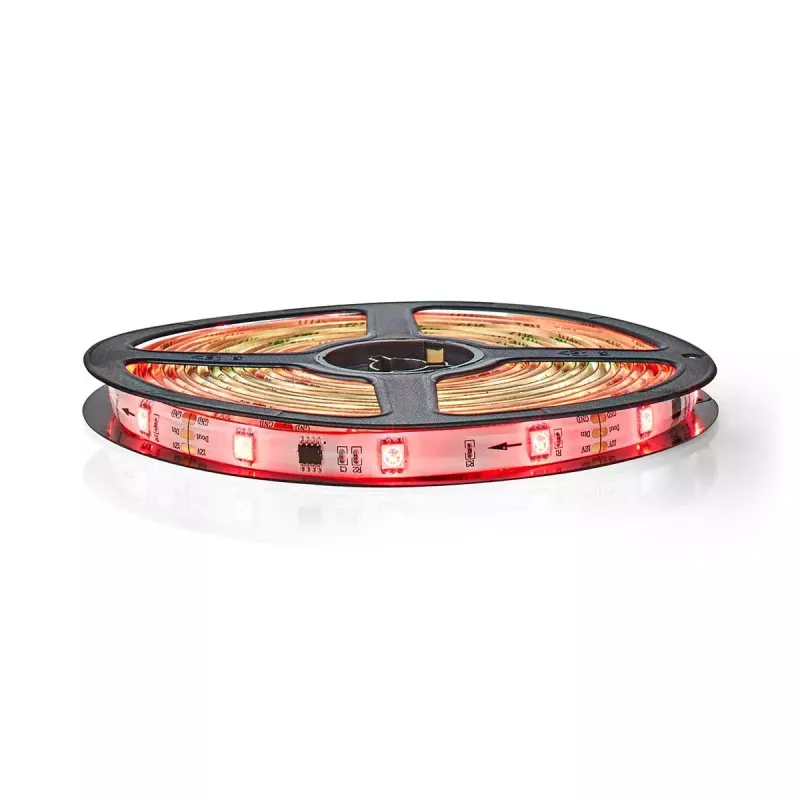 Inteligentny pasek LED Nedis WIFILS51CRGB — Wi‑Fi, RGB, 24 W, kabel 1 m, szerokość 12 mm