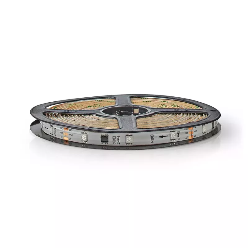 Inteligentny pasek LED Nedis WIFILS51CRGB — Wi‑Fi, RGB, 24 W, kabel 1 m, szerokość 12 mm