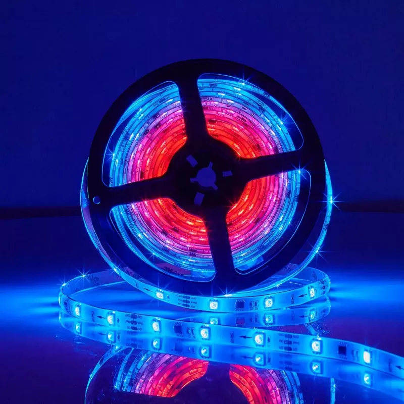Inteligentny pasek LED Nedis WIFILS51CRGB — Wi‑Fi, RGB, 24 W, kabel 1 m, szerokość 12 mm