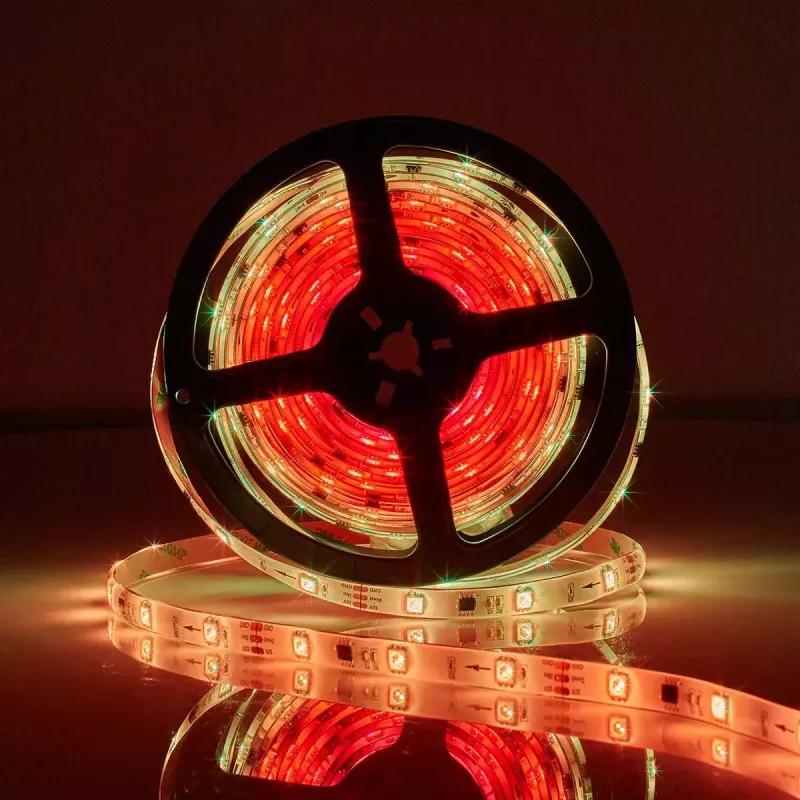 Inteligentny pasek LED Nedis WIFILS51CRGB — Wi‑Fi, RGB, 24 W, kabel 1 m, szerokość 12 mm