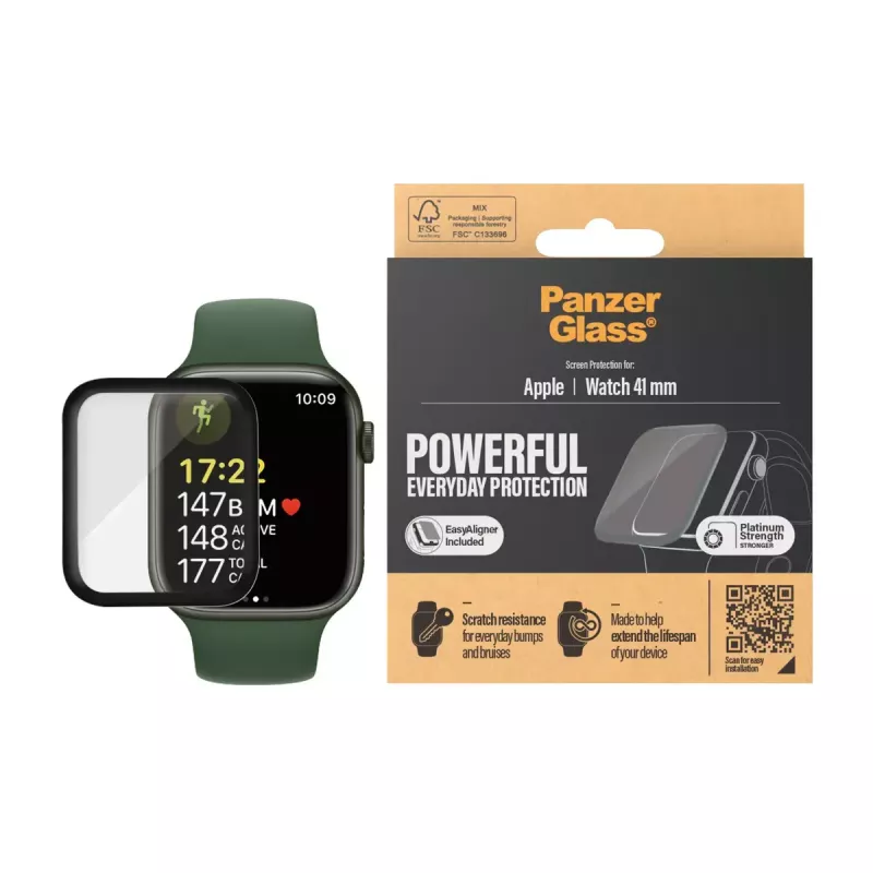 Szkło ochronne PanzerGlass Apple Watch Series 8 7 41mm przezroczyste