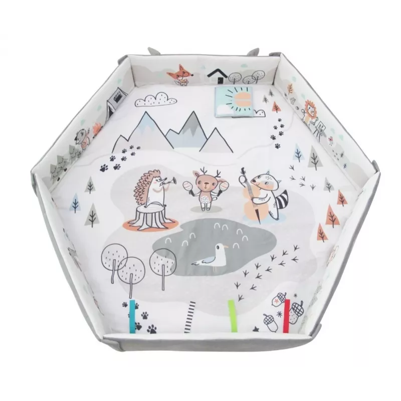 Mata do zabawy dla niemowląt milly mally Baby Mat 5in1 Minky – wielofunkcyjna mata 5w1 dla niemowląt do leżenia na brzuszku, zabawy, odpoczynku, raczkowania i podróży