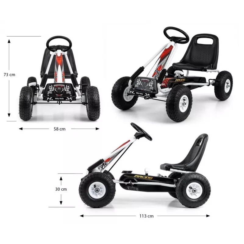 Milly Mally Jeździk Gokart Thor Biały