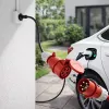 Przejściówka zasilająca QOLTEC CEE 16A 5P 400V na SCHUKO 230V, model 52724