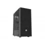 Obudowa komputera Midi Tower Fury Shobo SH8F — czarna, z oknem, bez zasilacza, 2×USB 3.0, 1×USB 2.0, 2×audio, zawiera 4 wentylatory 120 mm