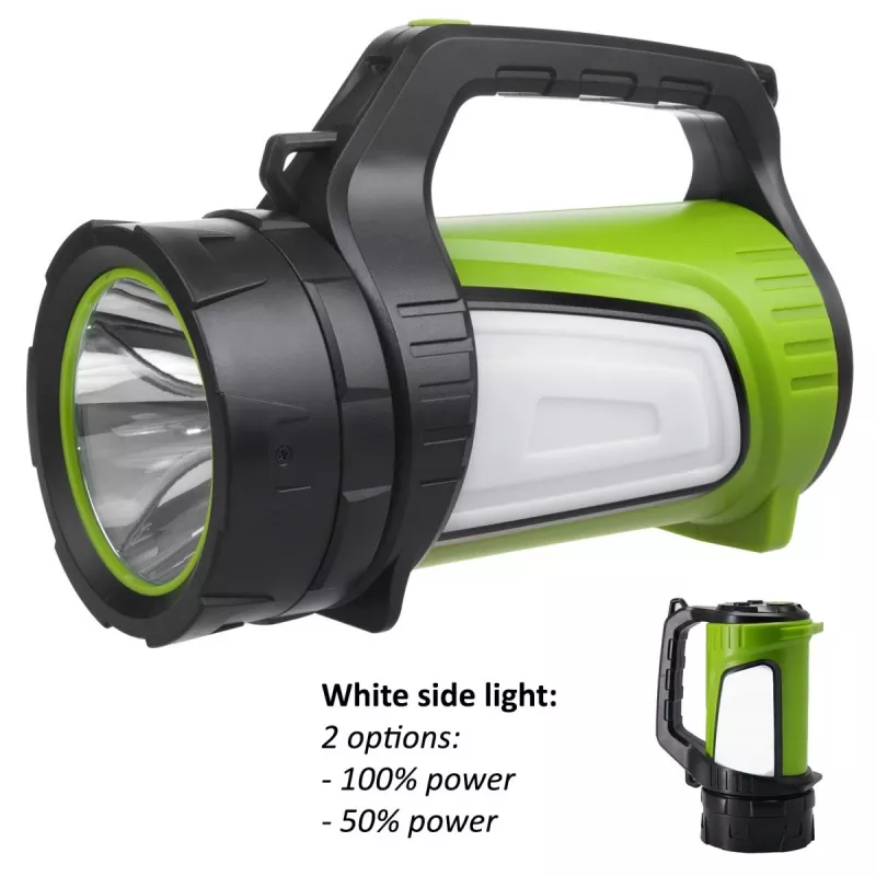 Latarka MACLEAN MCE345 LED 3-w-1 z funkcją powerbanku, 5W XM-L-T6, zimna biel 6500K, 3×18650 3,7 V 4500 mAh