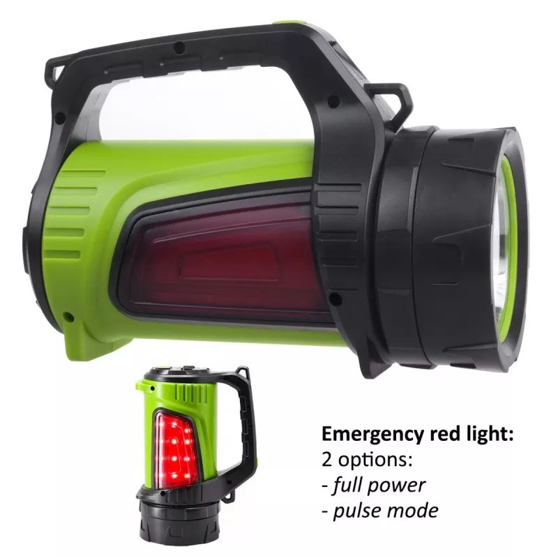 Latarka MACLEAN MCE345 LED 3-w-1 z funkcją powerbanku, 5W XM-L-T6, zimna biel 6500K, 3×18650 3,7 V 4500 mAh