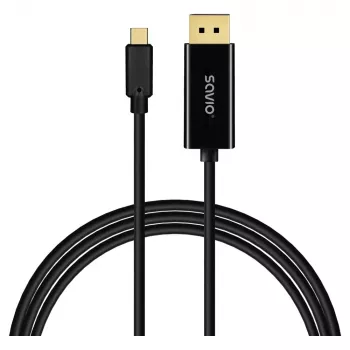 Kabel SAVIO CL-207 USB-C na DisplayPort 2,0 m, wsparcie DisplayPort 1.2