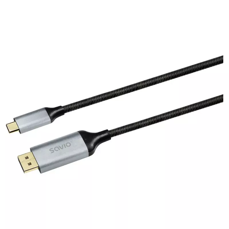 Kabel USB-C do DisplayPort SAVIO CL-208 (DisplayPort 1.2, 2 m)