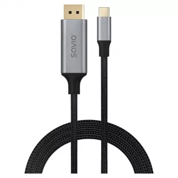Kabel USB-C do DisplayPort SAVIO CL-208 (DisplayPort 1.2, 2 m)