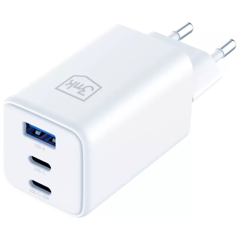 3MK Charger Hyper GaN 65W QC4+ — Szybka ładowarka USB GaN 65W z obsługą QC4+