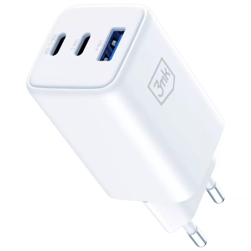 3MK Charger Hyper GaN 65W QC4+ — Szybka ładowarka USB GaN 65W z obsługą QC4+