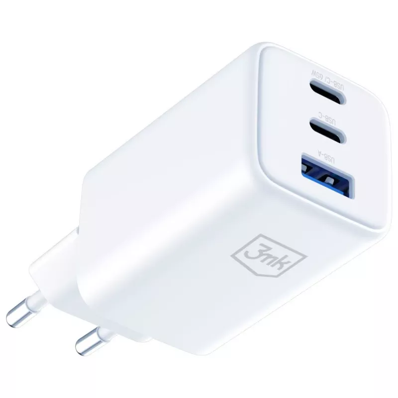 3MK Charger Hyper GaN 65W QC4+ — Szybka ładowarka USB GaN 65W z obsługą QC4+