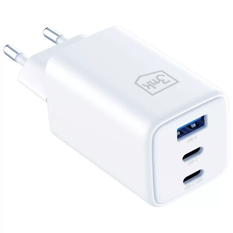 3MK Charger Hyper GaN 65W QC4+ — Szybka ładowarka USB GaN 65W z obsługą QC4+