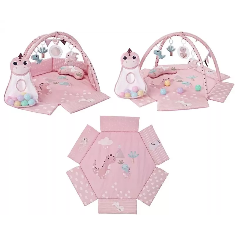 Edukacyjna mata do zabawy Dino Pink TinyMini różowa
