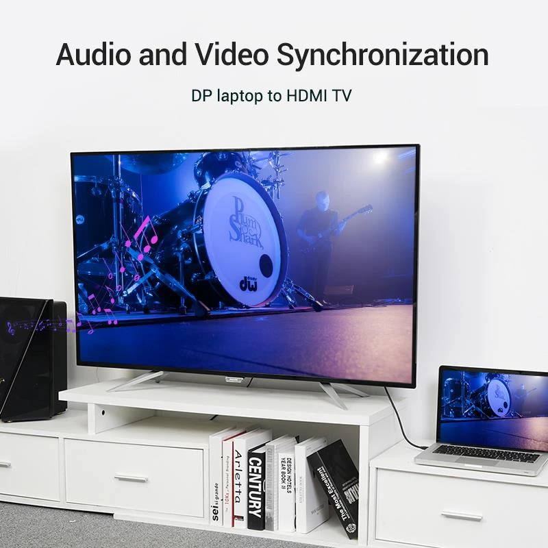 Kabel DP-HDMI 2M/CZARNY Hadbh Vention