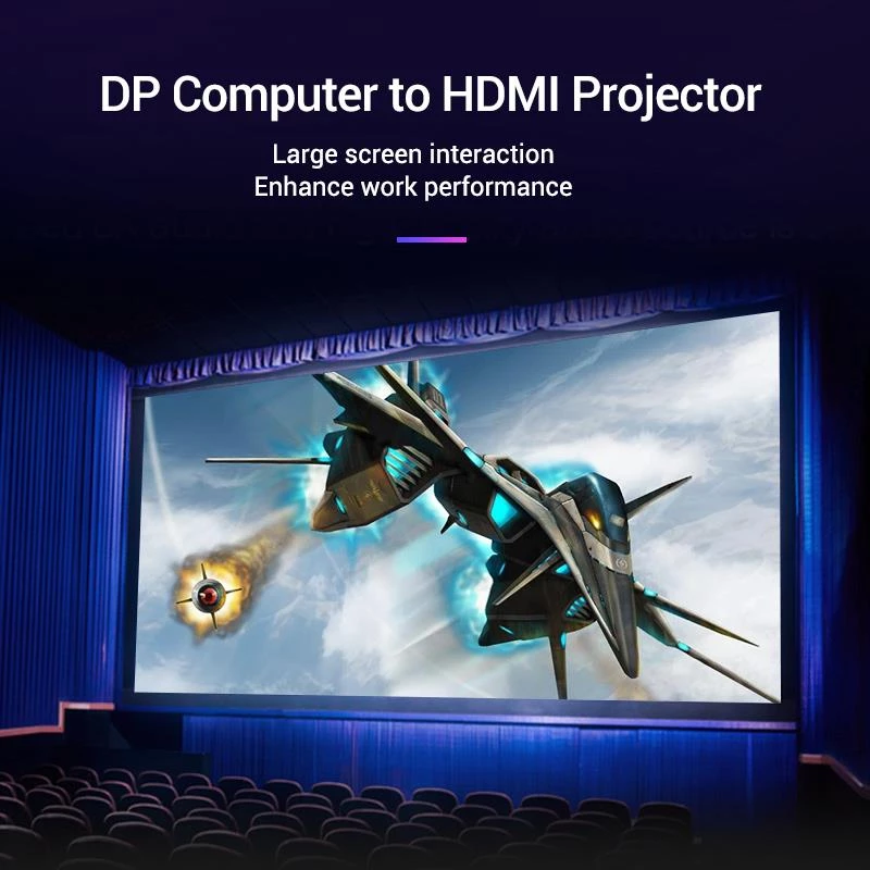 Kabel DP-HDMI 2M/CZARNY Hadbh Vention