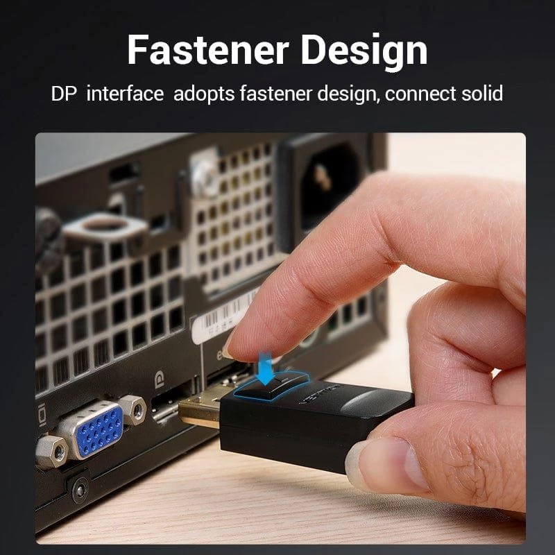 Kabel DP do VGA 2M/CZARNY Hblbh Vention