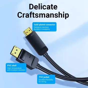 Kabel DP do HDMI 1M/HAGBF Vention