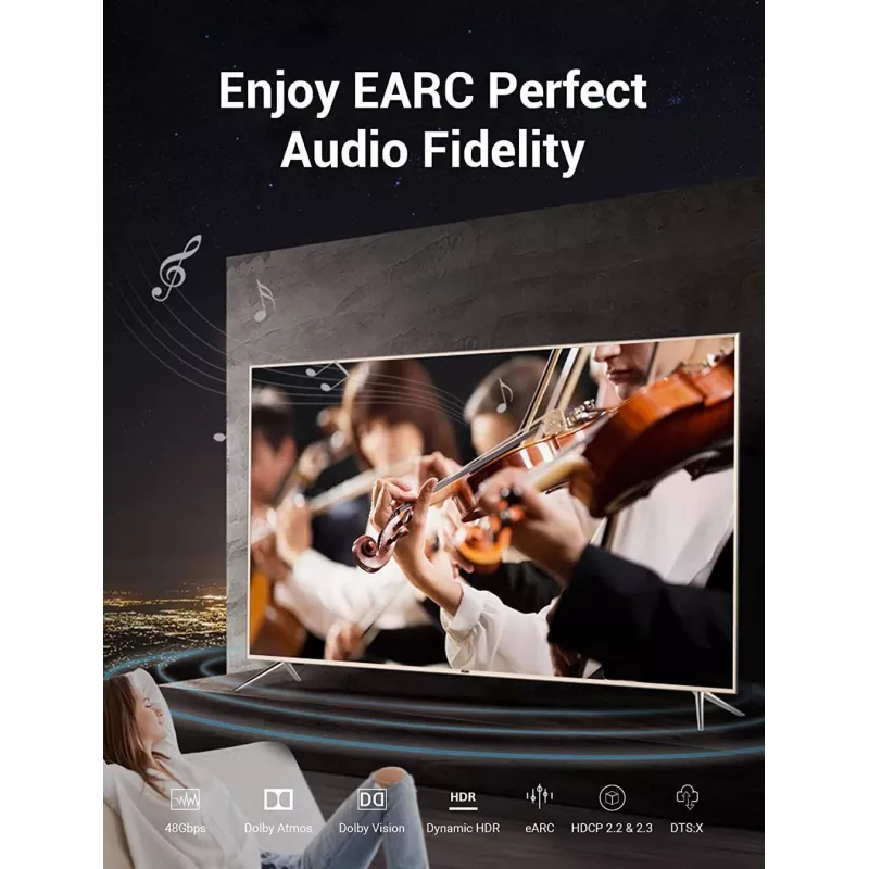 Kabel HDMI 8K/10M Czarny Aanbl Vention