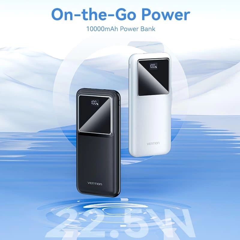 Power Bank USB 10000MAH 22.5W/CZARNY FHKB0 Vention