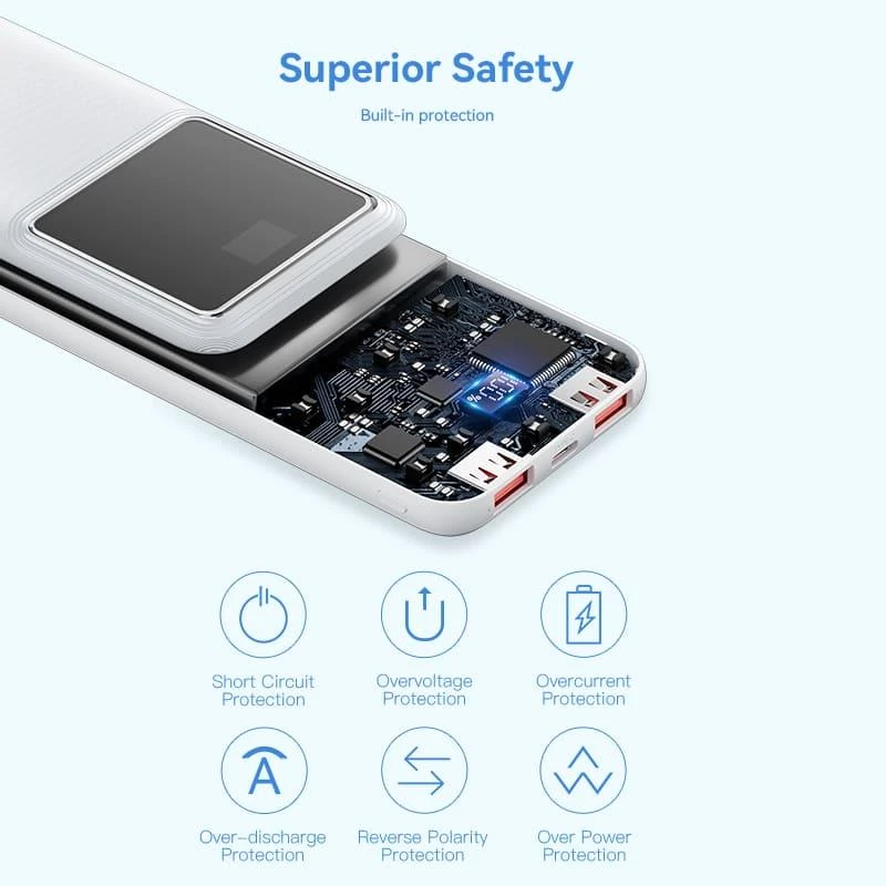 Power Bank USB 10000MAH 22.5W/CZARNY FHKB0 Vention