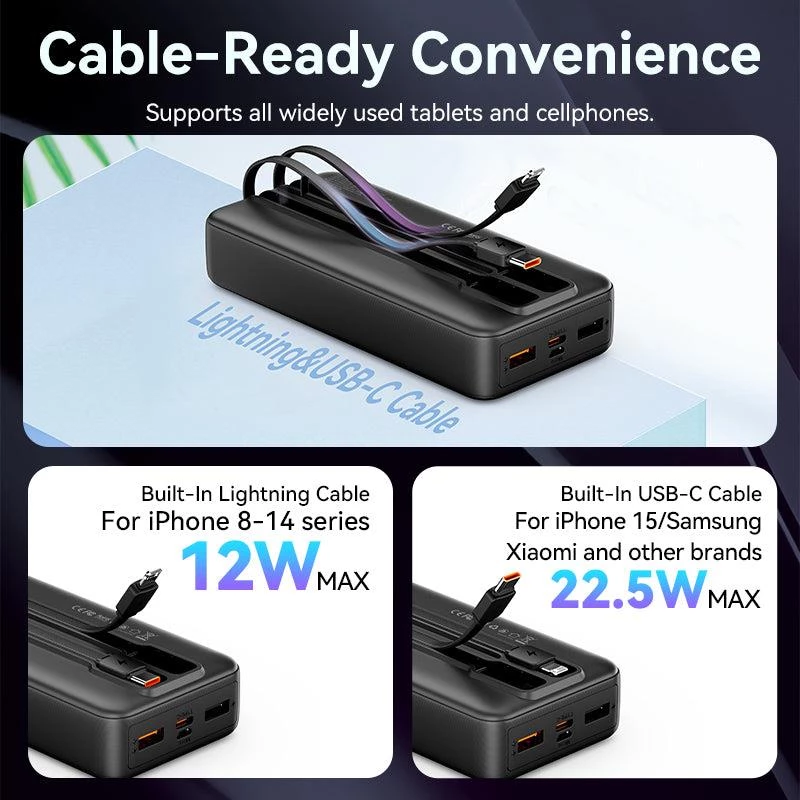 Power bank USB 20000 mAh 22,5 W / czarny FHPB0 Vention