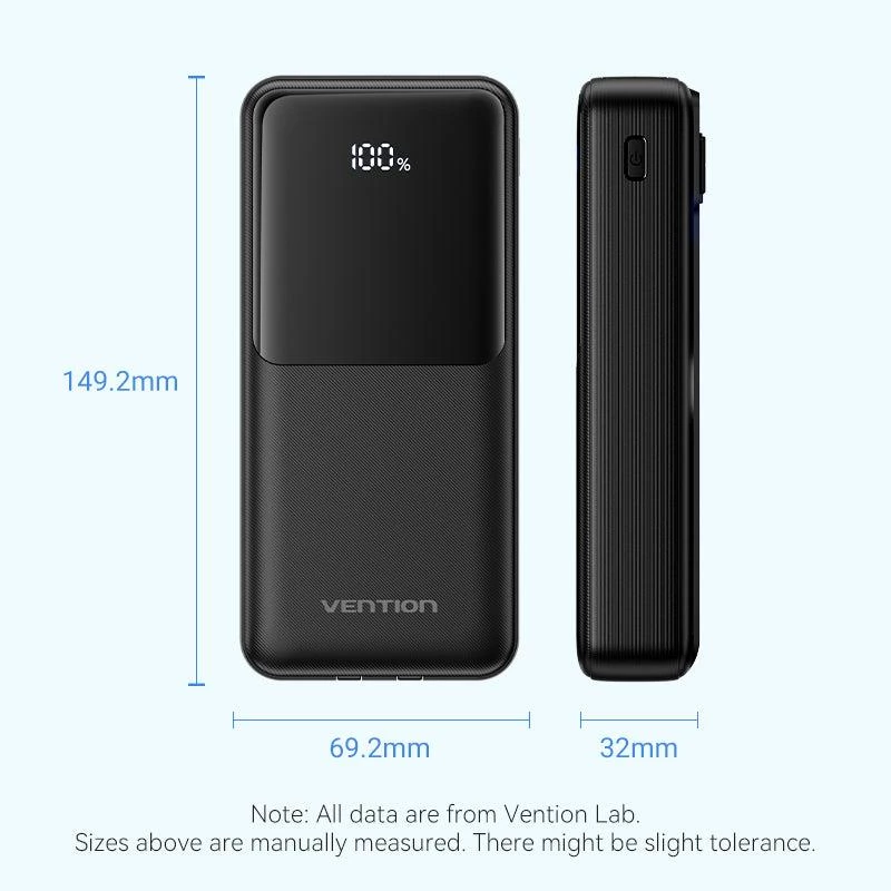 Power bank USB 20000 mAh 22,5 W / czarny FHPB0 Vention