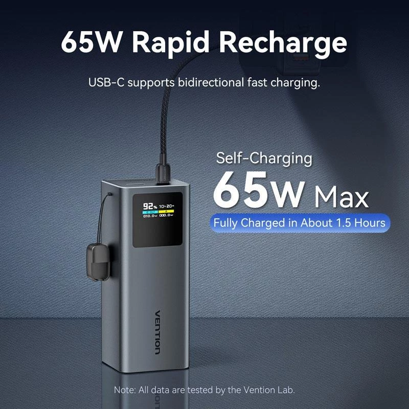 Powerbank USB 20000MAH 100W/FKCH0 Vention