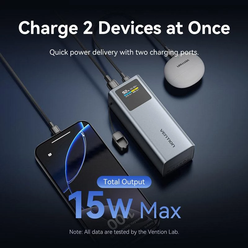 Powerbank USB 20000MAH 100W/FKCH0 Vention