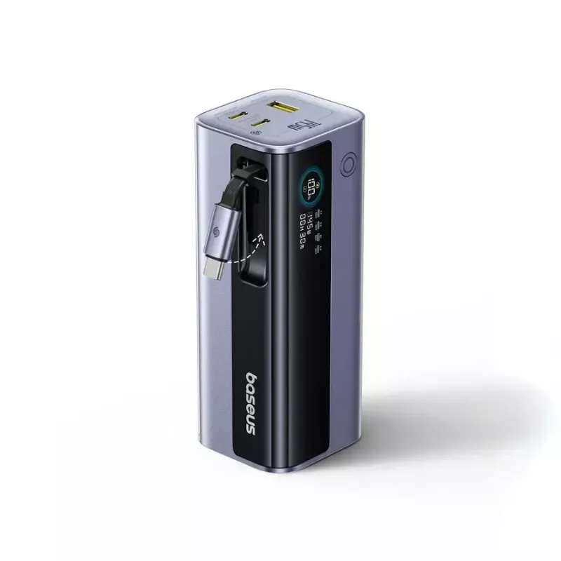 Przenośny powerbank Baseus EnerGeek GR11 20000 mAh LiPo 145 W, 2× USB-C + 1× USB-A, 20 V, czarny