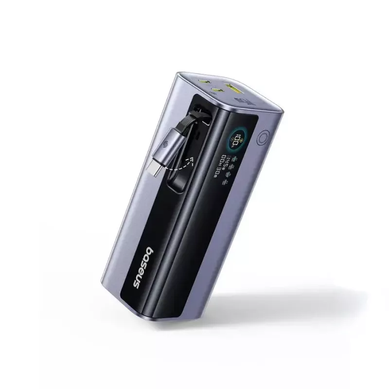 Przenośny powerbank Baseus EnerGeek GR11 20000 mAh LiPo 145 W, 2× USB-C + 1× USB-A, 20 V, czarny