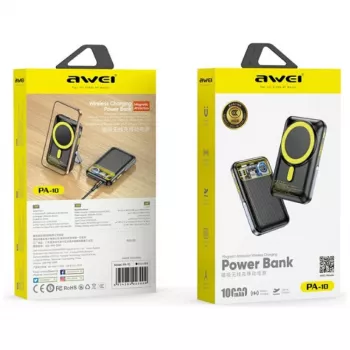 Powerbank Awei PA-10 10000mAh indukcyjny MagSafe Black