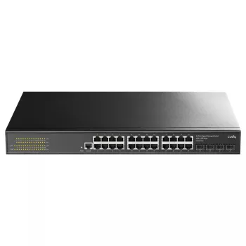 Zarządzalny przełącznik Gigabit Ethernet L2 Cudy GS2008S2 z 8 portami RJ-45 10/100/1000 i 2 SFP, montaż w szafie 1U, czarny