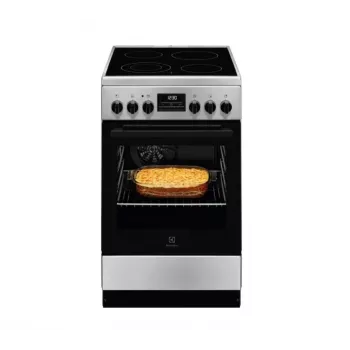 Kuchenka wolnostojąca Electrolux LKR540266X — płyta ceramiczna 4-palnikowa, piekarnik elektryczny 57 l, stal nierdzewna, klasa energetyczna A, 50 cm