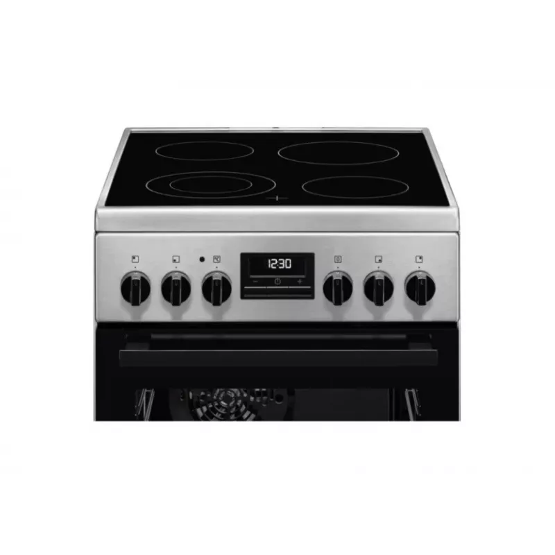 Kuchenka wolnostojąca Electrolux LKR540266X — płyta ceramiczna 4-palnikowa, piekarnik elektryczny 57 l, stal nierdzewna, klasa energetyczna A, 50 cm