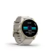 Smartwatch GARMIN Fenix 8 43 mm, 1.3-calowy AMOLED 416×416, ekran dotykowy, Wi‑Fi, GPS, 32 GB, złota koperta, szary skórzany pasek
