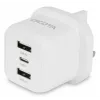 Zasilacz Dicota - kompaktowy, Laptop - 32 W - 3 A - 3 porty wyjściowe (USB-C, 2 x USB)