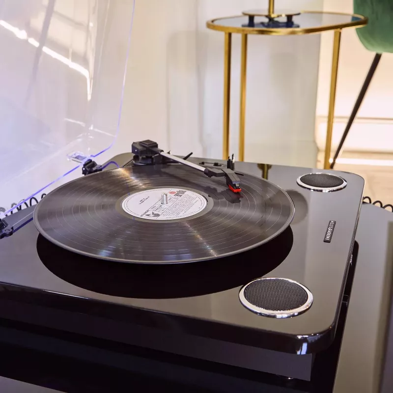 Gramofon z napędem paskowym Energy Sistem BlackSpin Czarny Przezroczysty 33 45 78 obr./min