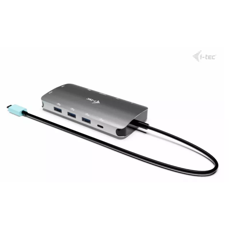 Stacja dokująca ITEC i-tec USB-C Metal Nano 3x Display (DP, HDMI, VGA) z Power Delivery 100 W, 4x USB-A, Gigabit Ethernet