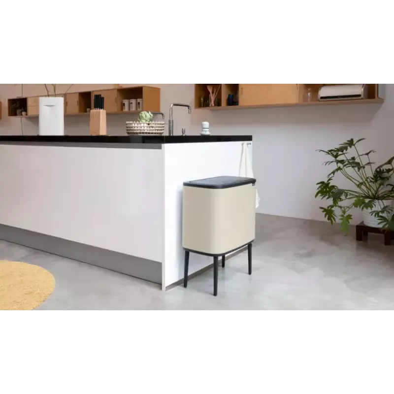 Brabantia Bo Touch Bin 33 L 3 kosze Beż Szerokość 540 mm Głębokość 312 mm Wysokość 680 mm