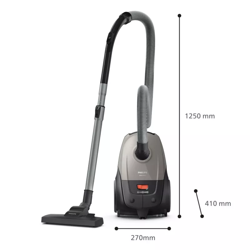 Odkurzacz cylindrowy Philips serii 2000 XD2152/12 — 850 W, worek na kurz 3 l, filtr HEPA, czyszczenie na sucho