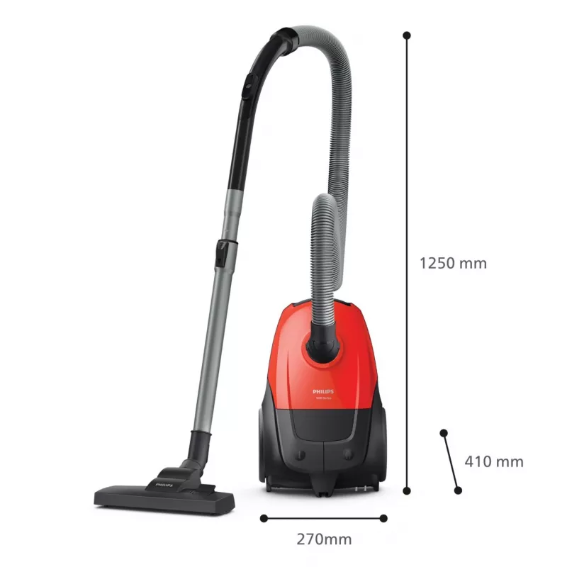 Odkurzacz cylindryczny Philips 1000 series XD1111/10, 800 W, czyszczenie na sucho, worek na kurz 3 L, HEPA, 77 dB