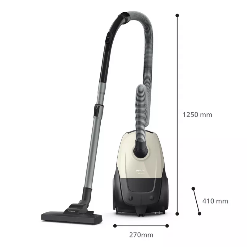 Odkurzacz | PHILIPS | Moc wejściowa 800 W | Pojemność na kurz 3 L | Odkurzacz cylindrowy | Rodzaj czyszczenia Na sucho | Pojemnik na kurz Worek na kurz | Kolor Czarny/Beżowy | XD1101/10