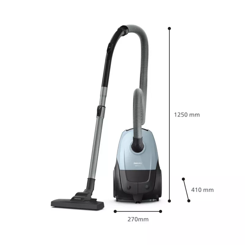Odkurzacz cylindryczny Philips serii 2000 XD1142/10 — 800 W, worek na kurz 3 L, filtr HEPA, czyszczenie na sucho