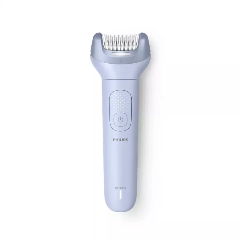 Epilator Philips serii 8000 BRE708/00 — bezprzewodowy do użytku na mokro i sucho, 32 pęsety, 2 prędkości, niebieski