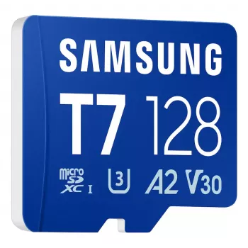 Karta pamięci MicroSDXC Samsung T7 128 GB UHS-I U3 V30 170 MB/s Niebieska