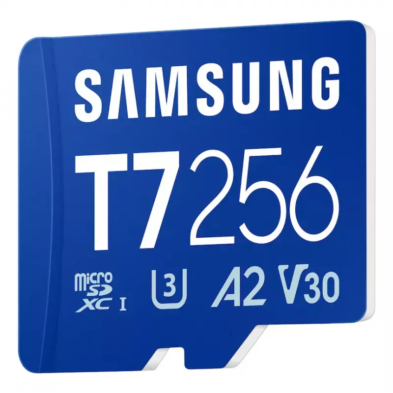 Karta pamięci microSDXC Samsung T7 256 GB UHS-I U3 V30 odczyt 170 MB/s niebieska