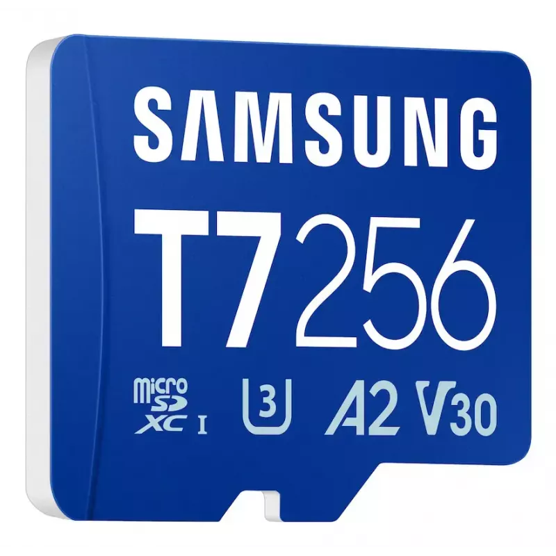 Karta pamięci microSDXC Samsung T7 256 GB UHS-I U3 V30 odczyt 170 MB/s niebieska