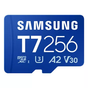Karta pamięci microSDXC Samsung T7 256 GB UHS-I U3 V30 odczyt 170 MB/s niebieska